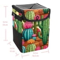 thumbnail image 5 of Cactus Mini Trash Can for Car: Foldable, with Lid, Leak-Proof, and Hanging Storage Bag, 5 of 6