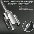thumbnail image 4 of Djiypn Integrated Internal & External Pipe Threading Tool, 1/2'' 3/4'' Dies, Pipe Thread Cutting Tool, Electric Drill Compatible PVC Pipe Threader Kit for Home Repair (3/4"), 4 of 9