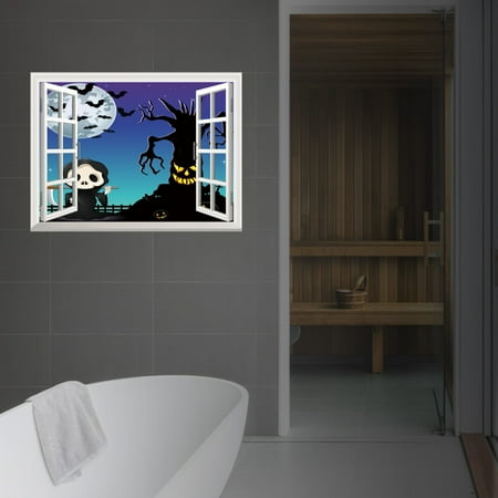Mosunx Horror Decor Ghost Bat Scary Wall Sticker Mosunx Horror Decor Ghost Bat Scary Wall Sticker Decal Removable