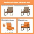 thumbnail image 5 of Gymojoy 22 in. x 24 in. x 6 in.Deep Seat Cushion Set, Olefin 2-Piece Deep Seating Outdoor Replacement Lounge Chair loveseat Sofa Cushion in Orange, 5 of 9