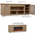 thumbnail image 5 of Real Flame Dahlia 76" TV Stand in White Oak, 5 of 9