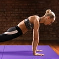 thumbnail image 6 of BalanceFrom 6 Ft. x 2 Ft. x 1.5 In. Three Fold Folding Exercise Mat with Carrying Handles for MMA, Gymnastics and Home Gym, Purple, 6 of 10