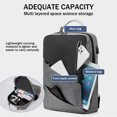thumbnail image 4 of Mochila de viaje para computadora portátil para hombres, mochila con puerto de carga USB, mochilas, bolso para computadora, gris, 4 of 6