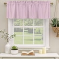 thumbnail image 2 of 2 Pack Valances for Windows 42 x 18 Inch, Solid Color Decorative Kitchen Curtain Valance, Modern Bohemia Linen Texture Pink Purple Rod Pocket Short Curtains Window Treatment for Bathroom/Cafe, 2 of 5