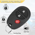 thumbnail image 4 of Easy to Use Key Fob Replacement for 2008-2013 Toyota Highlander/ 08-18 Sequoia/ 04-17 Sienna/ 05-16 Tacoma/ 07-18 Tundra Car Keyless Entry Remote Control,GQ43VT20T 89742-AE010, 3 Btns, 2Pcs, 4 of 8
