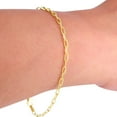 thumbnail image 5 of Nuragold 10k Real Yellow Gold Paperclip 7mm Elongated Cable Link Bracelet (7"-8") Italian Jewelry for Men & Women, 5 of 9