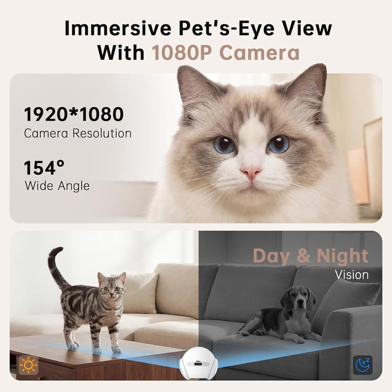 Soifcik Pet Camera Robot Movable Night Vision photo 3