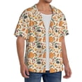 thumbnail image 2 of Rateoe Autumn With Hedgehog Print Mens Front Pocket Hawaiian Shirts Casual Shirts Short Sleeve Button Down Beach Tropical Shirts-X-Large, 2 of 5