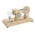 thumbnail image 1 of TFixolHot Air Stirling Engine Electricity Generator Motor Model with LED Light Flywheel Design Science Experiment with Wooden Base DIY Education Toy for Teacher Adults Kids School Office Decor LL-007-, 1 of 7