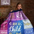 thumbnail image 2 of Christian Gifts for Women - I Am a Child of God Blankets - Inspirational Religious Gifts - Catholic Spiritual Gifts for Women Blanket 50x60, 2 of 6