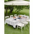 thumbnail image 5 of 54x80 Inch Outdoor Tablecloth with Umbrella Hole Zipper Rectangle Farmhouse Animals Rectangular Tablecloths Outside Waterproof Country Cow Pig Wooden Grain Patio Table Cloth Cover for Picnic Party, 5 of 8