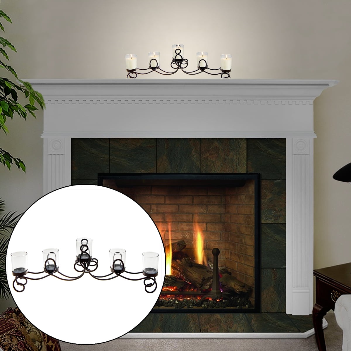 Better Homes Gardens Bhg Ironwork Loop 5 Cup Votive Rail Com