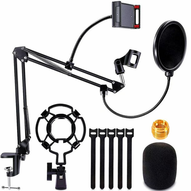Microphone Stand, Magicfun Mic Boom Arm Desk Adjustable Suspension 