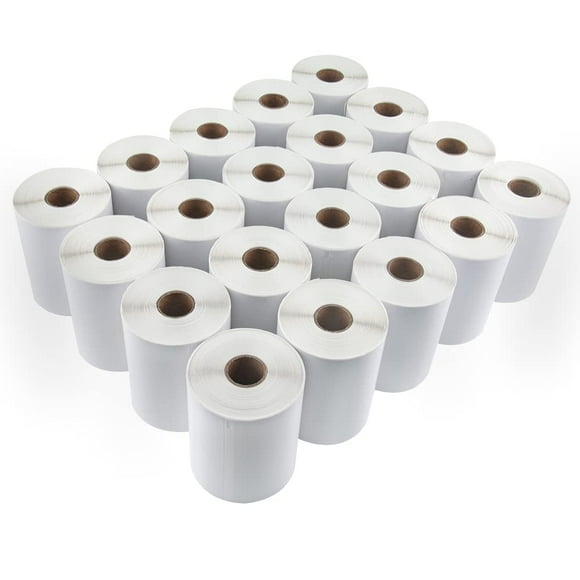 L LIKED 20 rollos compatibles con etiquetas de envío de Internet Dymo 1744907 Etiquetas de envío de 4" x 6" compatibles con impresoras de escritorio Rollo DYMO 4XL y Zebra (220 etiquetas por rollo)