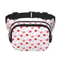 thumbnail image 1 of Fotbe Red Lips 1 Cangurera Cuadrada con Estampado de Doble Capa, Bolsa de Cintura Ajustable Mini para Hombres y Mujeres, 1 of 9