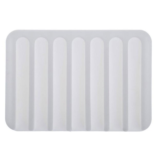 Jabonera Flexible De Silicona Para Baño, Caja De Almacenamiento, Bandeja Para Plato De Jabón Inevent HA025622-02