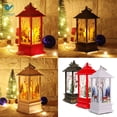 thumbnail image 2 of Deago 7.8" Tall Vintage Santa Claus Flameless Lanterns with LED Candle For Christmas Ornaments Decor Home Party Patio Decorative, 2 of 6
