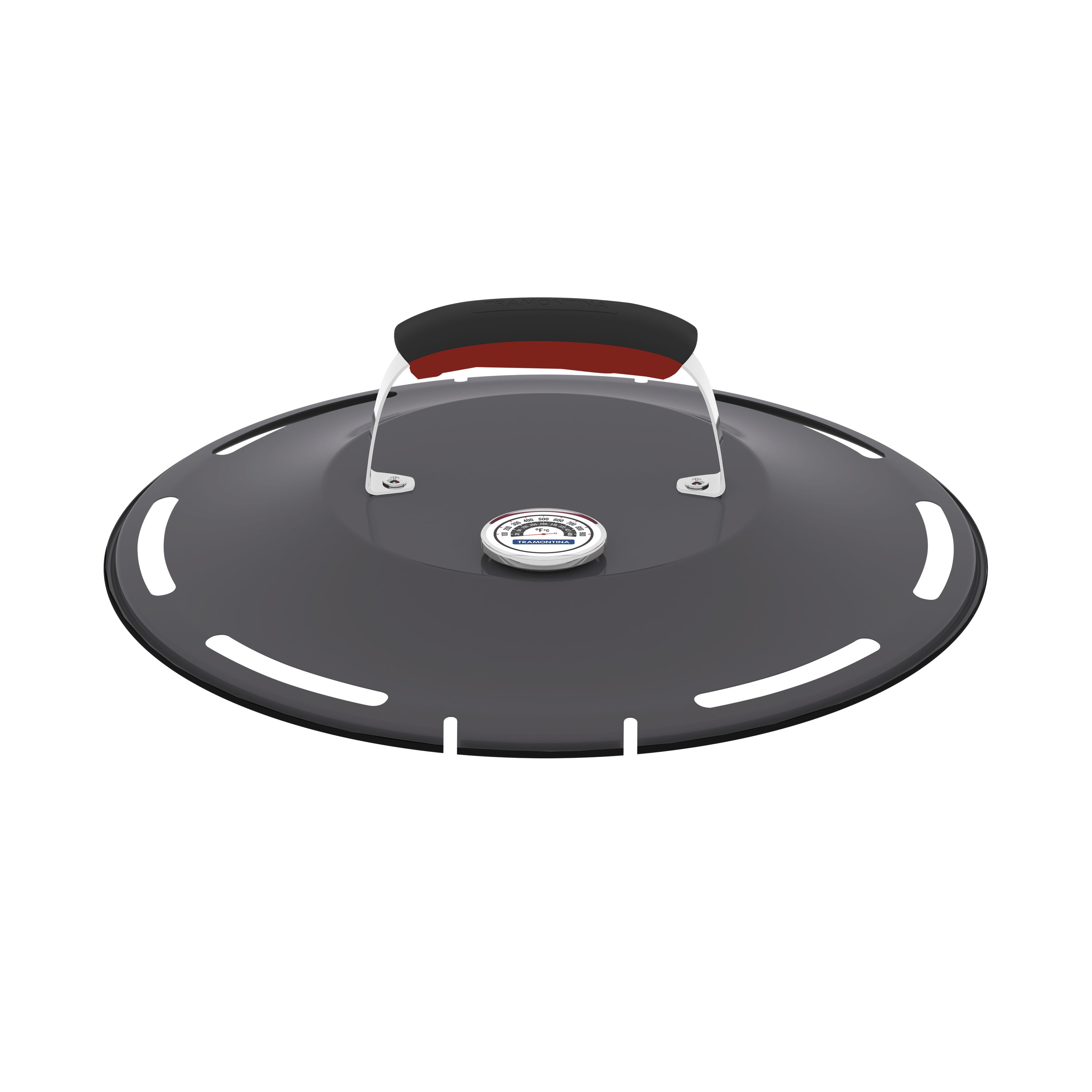 Tramontina 15.5-Inch Stainless Steel Round BBQ Charcoal Grill with Lid