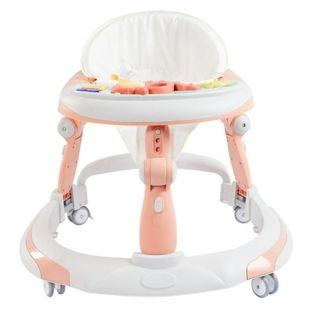 WWUIUIWW 2-in-1 Convertible Baby Steps Activity Walker, Easy to Fold and Store Baby Walker