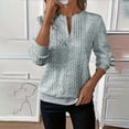 thumbnail image 3 of Aricy Half Zip Sweatshirt Women Casual Knit Elegant Long Sleeve Pullover Tops Autumn Winter Top Warm Tunics Thin Pullover Trendy Ladies Fleece Tops, 3 of 6