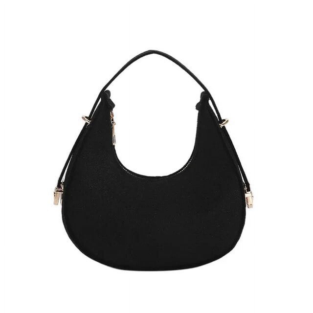 LHSHID Fashion Alligator Pattern Shoulder Bags for Women Small Handle Underarm Bag Clutch Felt Female Handbag with Purse