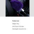 thumbnail image 3 of Universal Car Armrest Seat Cushion Auto Center Console Faux Leather Plush Mat Winter Warm Soft Pad purple, 3 of 8