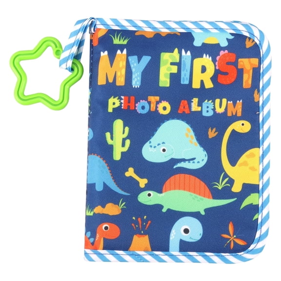 Soft Cloth Baby Photo Album Safe Baby Memory Album with Mirror Cute Toddler Family Memory Book Present Holds 17 Pictures for Kids Newborn Toddlers