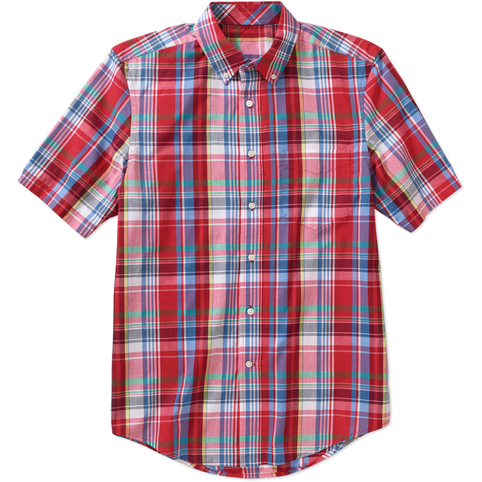 George Short Sleeve Plaid Woven - image 1 of 1
