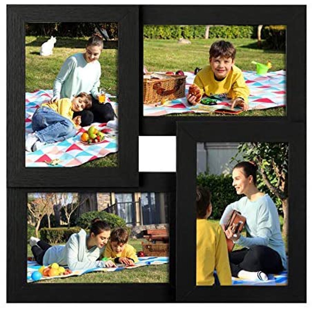 SONGMICS Collage Picture Frames,for four 4 x 6 Inches Photos,Black