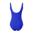 thumbnail image 4 of One Piece Swimsuit Women Tummy Control 2026 Modest Mesh Scoop Neck Slimming Full Coverage Bathing Suit Swimwear Beach Royal Blue S, 4 of 5