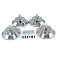 thumbnail image 1 of bedienty 4 Pieces Metal Pool Desk Leg Leveler Detachable Anti-rust Height Adjustable Billiards Table Foot Mat Accessories, 1 of 6
