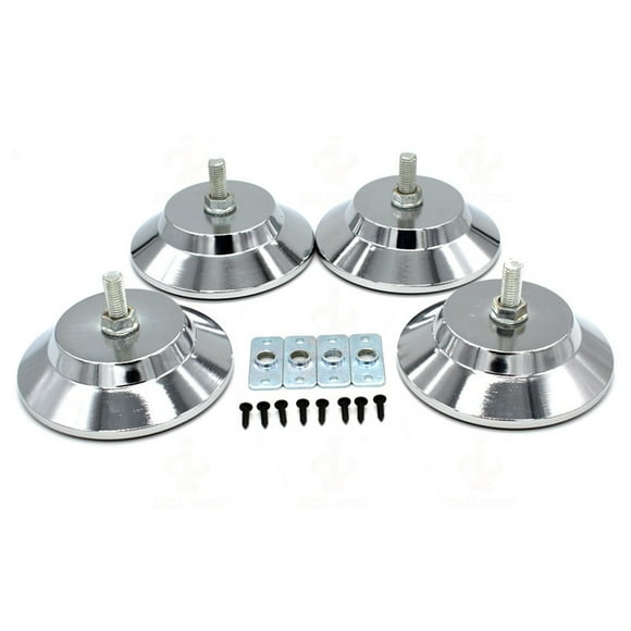transemion Lot de 4 Niveleurs de Pieds de Bureau de Piscine en Métal Détachables 5 Pouces Anti-Poussière Hauteur Réglable Tapis de Protection pour Table de Tennis