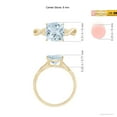 thumbnail image 4 of ANGARA Natural Claw-Set Cushion 1.95 ct Aquamarine Solitaire Engagement Ring in 14K Yellow Gold for Women (Size-8mm) | March Birthstone, Anniversary, Jewelry Gift for Women | Natural Aquamarine Ring, 4 of 9