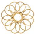 thumbnail image 2 of Wall Mirror, Rust  45cm Dia Rattan Mirror Round Delicate  for Entryway, 2 of 8