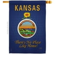 thumbnail image 2 of Breeze Decor 08132 States Kansas 2-Sided Vertical Impression House Flag - 28 x 40 in., 2 of 2