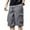 Gray, variant on Men's Camouflage Casual Cargo Shorts, Loose-Fit Knee-Length Outdoor Shorts with Lace-Up Detail & Multi-Pocket Design ,Black L