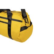 Tucano Weekender bag in rubberized material that converts to a backpack Yellow