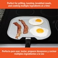 thumbnail image 5 of IMUSA 10.5in Premier-Cera Aluminum Speckled Gray Ceramic Square Grill with Cool Touch Handle, Matte Black, 5 of 6