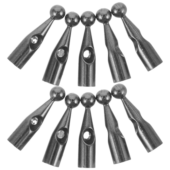 WEUVEB 10Pcs Black Metal Umbrella Tail Replacement Beads for Folding and Golf Umbrellas