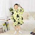 thumbnail image 6 of Dailycode Wearable Blanket Hoodie Oversized Sherpa Flannel Blankets with Pocket for 3-14 Year Old Cute Black Duck, 6 of 7