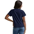 thumbnail image 3 of Hanes Essentials Women’s Cotton T-Shirt, Classic Fit Athletic Navy XL, 3 of 5