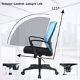thumbnail image 2 of Ergonomic Office Chair Desk Chair Mesh Computer Chair Rolling Swivel Modern Executive Chair Adjustable Stool Back Support for Home, Office, Blue, 2 of 7