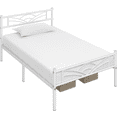 thumbnail image 7 of Topeakmart Metal Platform Bed with Cloud-inspired Design Headboard, Twin XL, White, 7 of 7