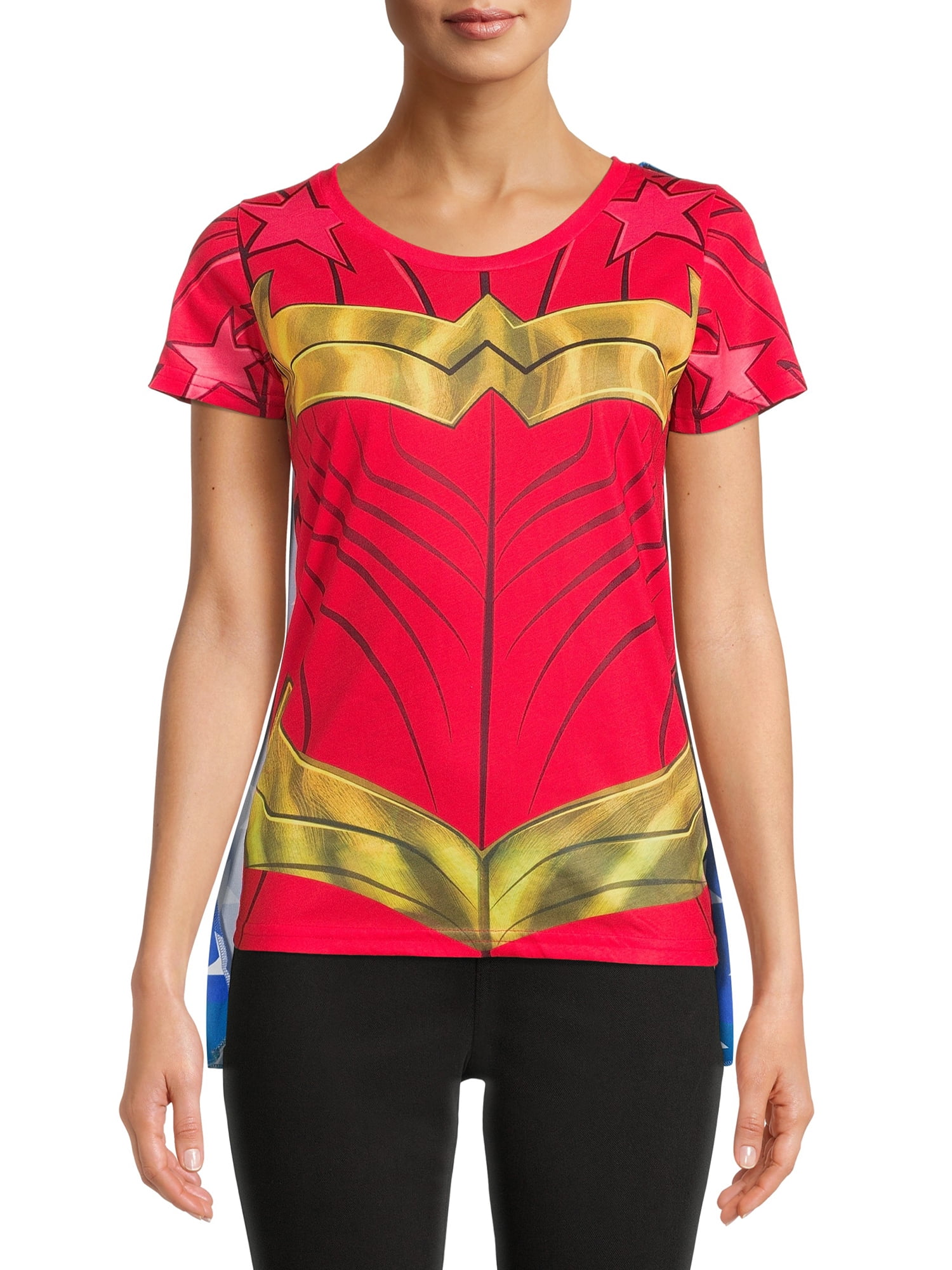 Fashion Women Wonder Woman DC Premium Football Jersey V Neck Junior T-Shirt  US $35.9