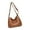 Brown, variant on Fashion Women Leather Shoulder Bag Vacation Shopping Bag Pouch Casual Travel Bag Brown