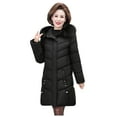 thumbnail image 2 of Babysbule Winter Jackets for Women Women's Winter Plus Size Mid-Length Slim Padded Jacket Mother's Cotton Coat, 2 of 9