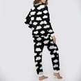 thumbnail image 6 of Ashirexll Fuzzy Pajamas for Women, Womens Winter Sets, Casual Round Neck Print Long Sleeve Top and Long Pocket Pants Fashion Set, 6 of 6