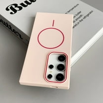 Magnetic Slim Fit for Samsung Galaxy S25 Ultra Case, Compatible with Mag-Safe, Lightweight Matte Anti-Scratch Hard Drop Protection Cover Phone Case for Samsung Galaxy S25 Ultra, Pink