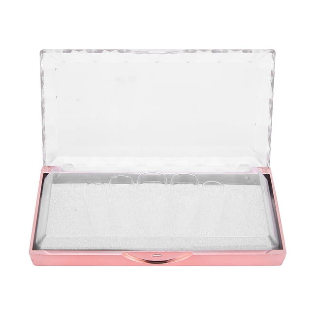 Caja de almacenamiento para uñas postizas, compartimento de 7 rejillas, caja acrílica para uñas postizas para uso en salón en casa (estilo C)