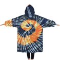 thumbnail image 2 of Oversized Wearable Blanket Hoodie,Colorful Tie Dye Pattern Sherpa Blanket Hoodie with Super Pockets,Super Warm Fuzzy Pullover for Women & Men, 2 of 6